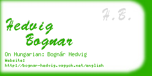 hedvig bognar business card