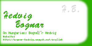 hedvig bognar business card